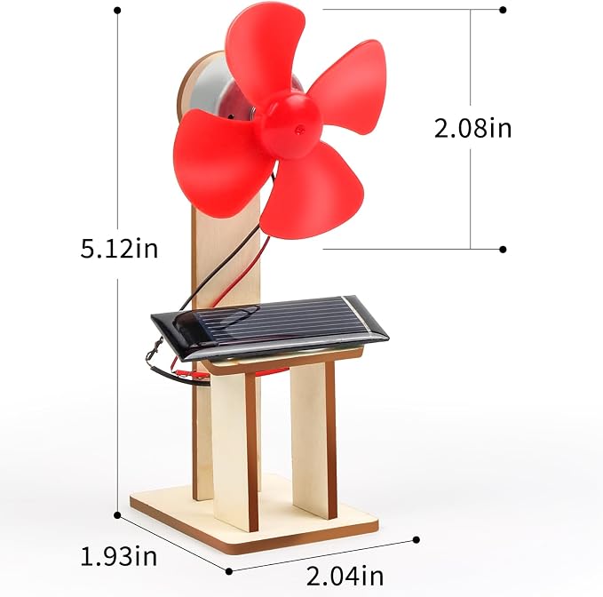6 Set Solar Fan STEM Kits for Kids Ages 6-12, Science Kits for Classroom | Bulk STEM Toys Gifts for Ages 8-13 Year Old Boys Girls Crafts Activities, Science Experiment Circuit Projects Solar Power Kit