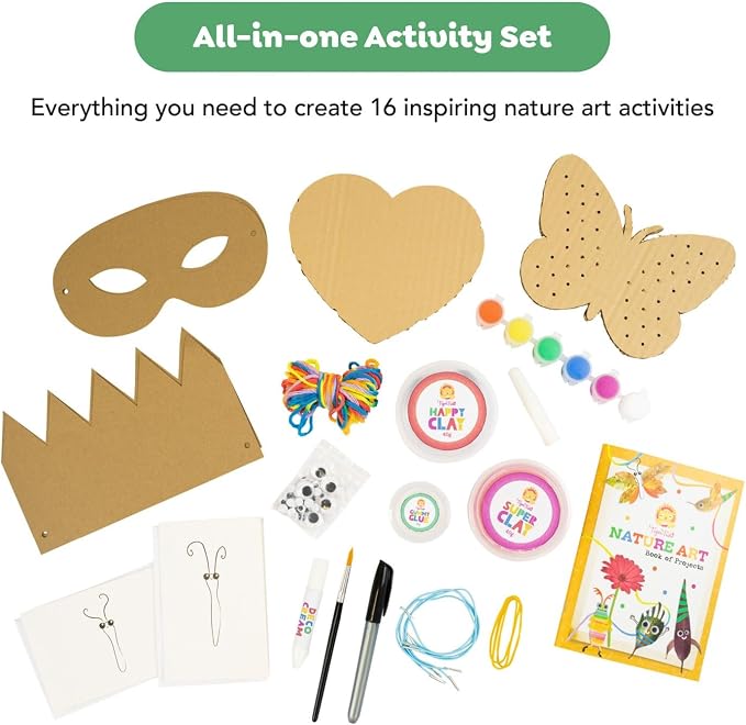 Tiger Tribe Nature Art Set for Kids: Creative Activity Set Turning Natural Treasures into Art; Supplies Included for Art Projects; Ages 3 and Up