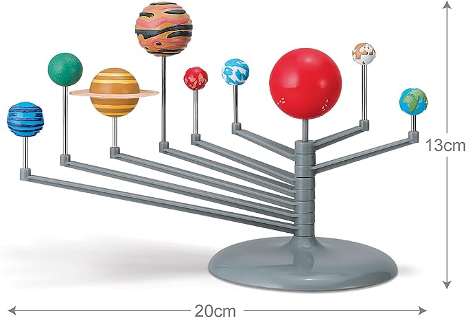 4M Solar System Planetarium - DIY Glow-in-the-Dark Model Kit for Kids | Build a 11.8 in rotating solar system with snap-together planets, glow paint, stand, and educational space facts