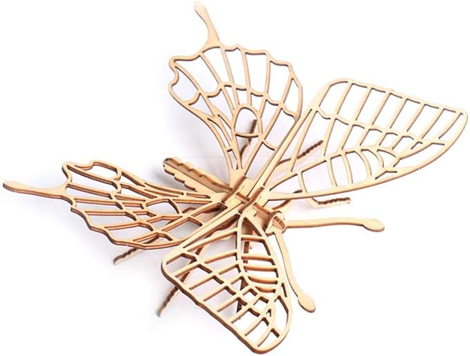 3D Wooden Insect Puzzle - 6 Piece Set Insect Animal Skeleton Assembly Model Puzzle - DIY Wooden Crafts 3D Puzzle - Wood STEM Gifts for Adults & Teens Birthday Gifts Christmas