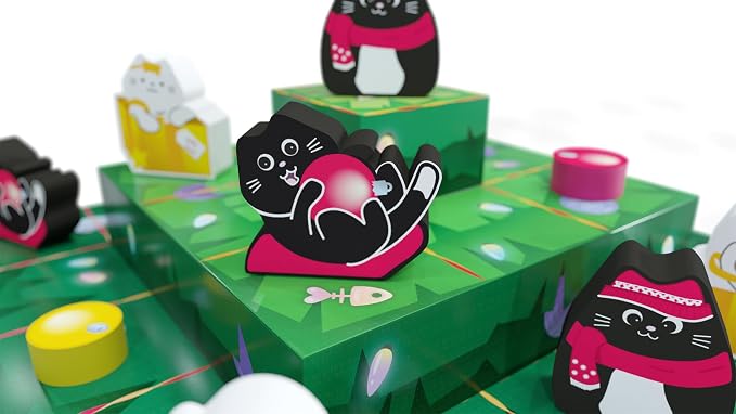 Smirk & Dagger Boop The Halls Holiday Board Game | Strategy game for 2 players, ages 10+, 3D gameboard, painted cat meeples