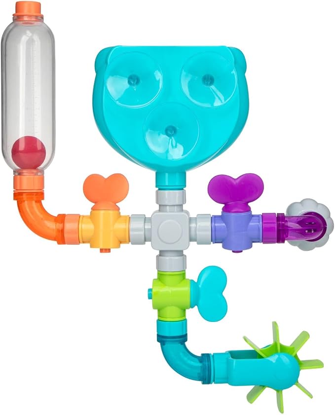 Nuby Wacky Waterworks Pipes Bath Toy - Baby Bathtub Toy with Interactive Features for Cognitive Development