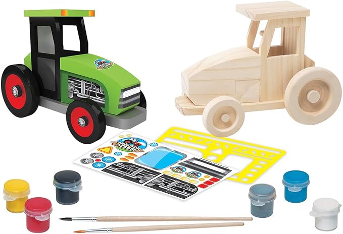 Craft Set - Farm Tractor Premium Wood Paint Kit