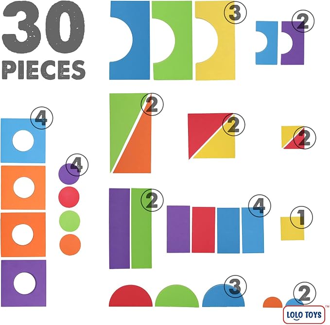 LOLO TOYS Large Building Foam Blocks for Toddlers – Giant Jumbo Big Building Blocks (30 Pieces)