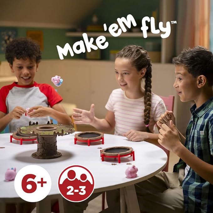 Pigs on Trampolines Board Games for Family Night Hand-Eye-Coordination Game | Family Game, Kids Games, Multi-Player, Board Games for Family Night, Preschool Toys, Hand-Eye-Coordination Game