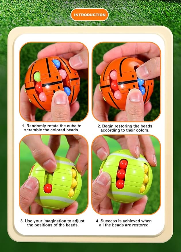 Puzzle Sport Ball Toys - 3D Brain Teasers and Puzzle Games for Kids and Adults, Spatial Puzzle Games for Ages 3+, Intelligence 2.5" Small Magic Bead, Hand Sport, Adult Relieve Stress, Gifts for Boys