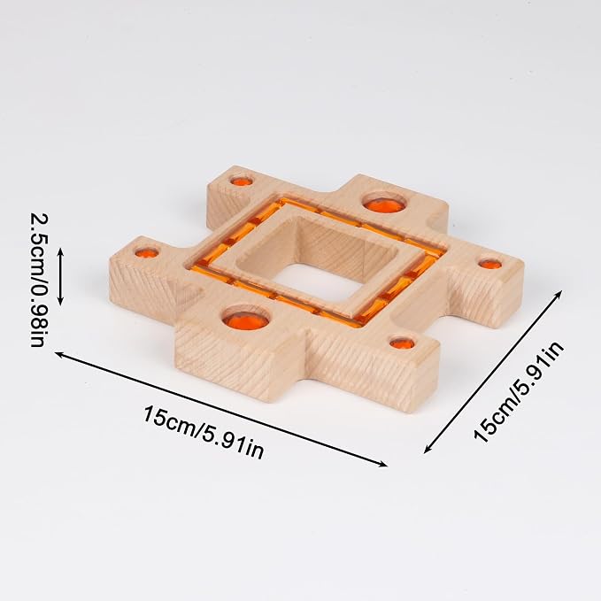 Wooden Colorful Acrylic Gem Trapezoidal Building Block for Kids (Only Colorful)