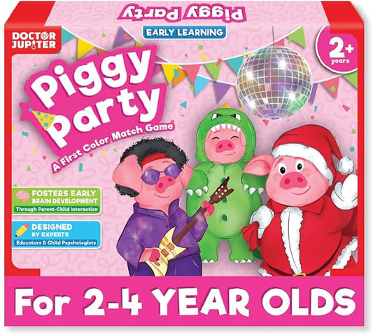Doctor Jupiter Piggy Party Dress-up Game for Kids Ages 2-3-4 Year Old | Birthday Gift for Boys & Girls Ages 2,3,4, Piggy Party Dress-up Game, Toddler Educational Toy, Learning Activity Set