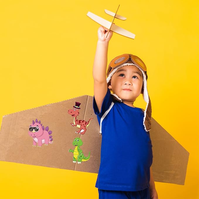 24 Sheets Make a Face Dinosaur Stickers for Boys Kids Party Favors | Make Your Own Dinosaur Stickers Birthday Decorations Supplies, Toddlers Crafts Activities Gifts Goodie Bags Stuffers Games