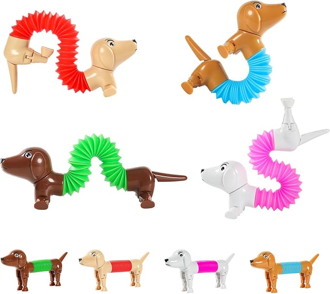 Dog pop Tubes fidgets,Dog Party Favors, Stocking Stuffers for Kids | dog toys for kids, toddler stocking stuffers,toys for autistic kids 5-7,easter egg fillers,easter egg stuffers