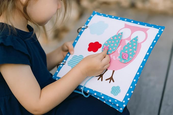 Urban Zoologie Quiet Book - 8 Pages of Safari Animal adventures Baby sensory activity, Handmade by TomToy