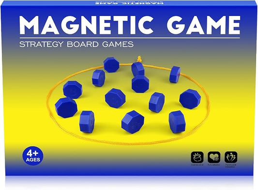 Bameca Magnetic Chess Game with Full-Size Stones, Magnet Game with String | Puzzle Strategy Games, for Family & Party & Travel & Camping, 2 Player Games for Kids & Adults