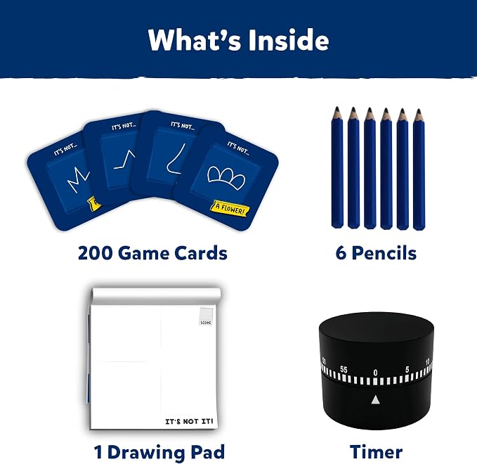 Skillmatics Card & Board Game – It’s Not It, Hilarious Drawing Game | Fast-paced Fun, Perfect for Family Game Nights, Race to Doodle, Gifts for Kids, Teens, Adults Ages 7, 8, 9, 10 & Up