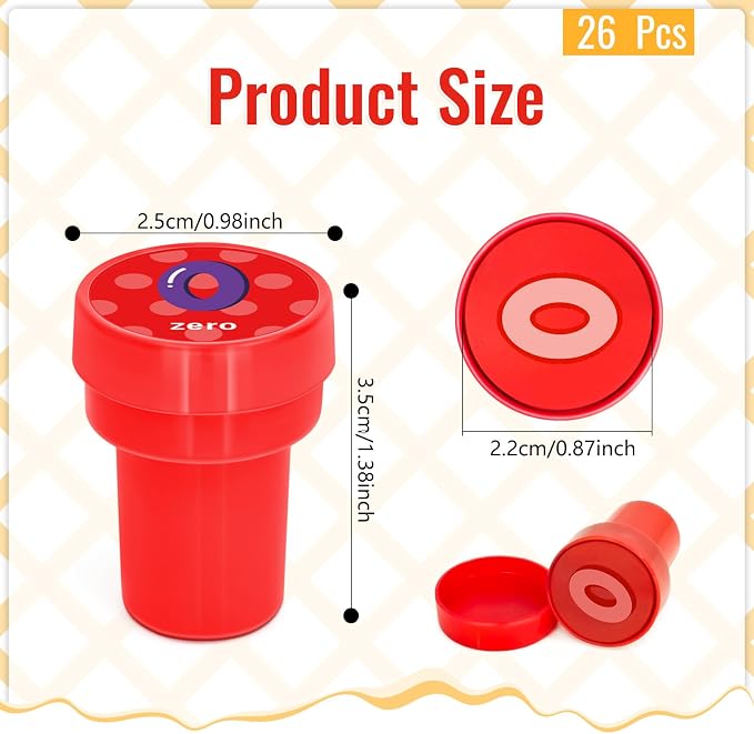 Cinrobiye 24 Pcs Math Stampers Party Favor Set, Cute Educational Math Stamps for Kids Classroom Rewards, Birthday Party Supplies, Carnival Prizes, Goody Bag Fillers, School Learning Gifts