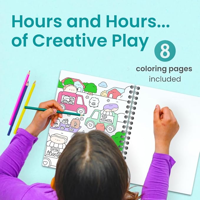 Cupkin Hamster Coloring & Sticker Activity Book | 300+ Stickers | Spiral-bound kids craft format with 8 scenes, 8 art pages, side-by-side viewing, and an easy-peel design for ages 2–8