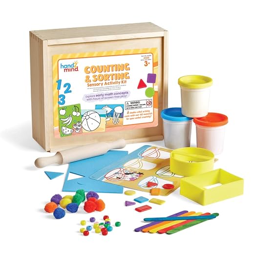 hand2mind Counting and Sorting Sensory Activity Kit, Sensory Box, Ages 3+ | Loose Parts Play Materials for Kids, Sensory Bin, Fine Motor Toys, Play Therapy Toys, Arts and Crafts Kits