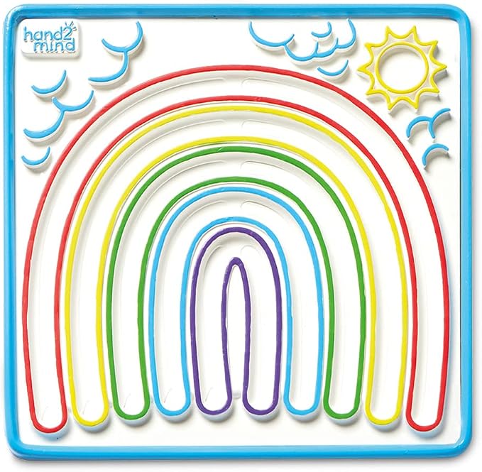hand2mind Mindful Maze Boards, Tactile Sensory Toys for Toddlers, Calm Down Corner Supplies, Mindfulness for Kids, Occupational Therapy Toys, Quiet Fidgets for Classroom, Sensory Activity Board