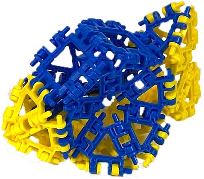 That Hinge Toy 82 Piece Age 7+ STEM Kids Building Toy - Animals + More | Blue + Pink Creative Sensory Construction Tiles - Open Ended Play Gift Boys + Girls - Classroom Homeschool Manipulatives