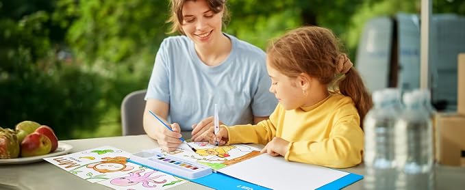 JoyCat Paint with Water Coloring Books for Toddlers (Animal & Alphabet) | Watercolor Painting Set for Kids Ages 3-5 & 4-8, Arts & Crafts Drawing Activity Travel Toy, Birthday Gifts for Boys & Girls
