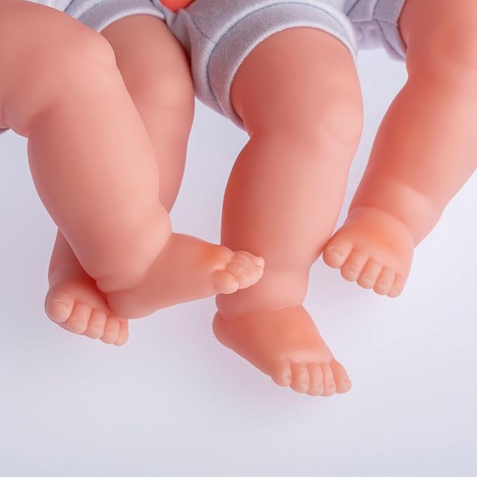 Berenguer Boutique 30050 TWINS- 15” Soft Body Baby Dolls - 12 Piece Gift Set with Open/Close Eyes- Perfect for Children 2+