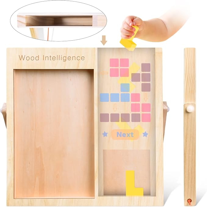 Wooden Puzzles for Kids Ages 4-8 8-10 Thick Colorful 3D Russian Blocks | Brain Teaser Tangram Jigsaw STEM Intelligence Toys Educational Gift for Toddlers 3 4 5 6 7 Years Old Boys Girls