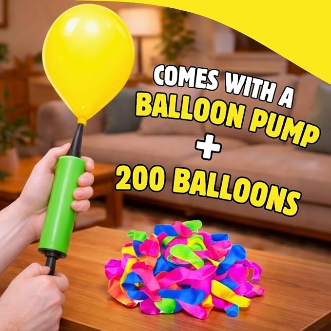 Wack A Balloon Pop Game for Kids & Families, Interactive Tabletop Game | 200 balloons, 100 nails, balloon popping gameplay, family game night, tabletop activity, birthday gift, ages 4+