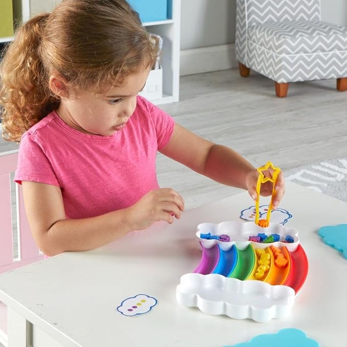 Learning Resources Rainbow Sorting Set | Color Sorting Toys for Toddlers, Toddler Learning Toys, Fine Motor Skills, Toddler Matching Game, Sensory Toy, Color Skills