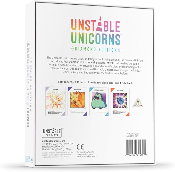 Unstable Games Unstable Unicorns Diamond Edition Card Game Up