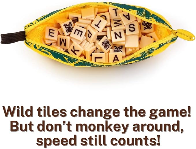 Bananagrams WildTiles Vocabulary Building and Spelling Improvement Lettered Tile Game for Ages 7 and Up