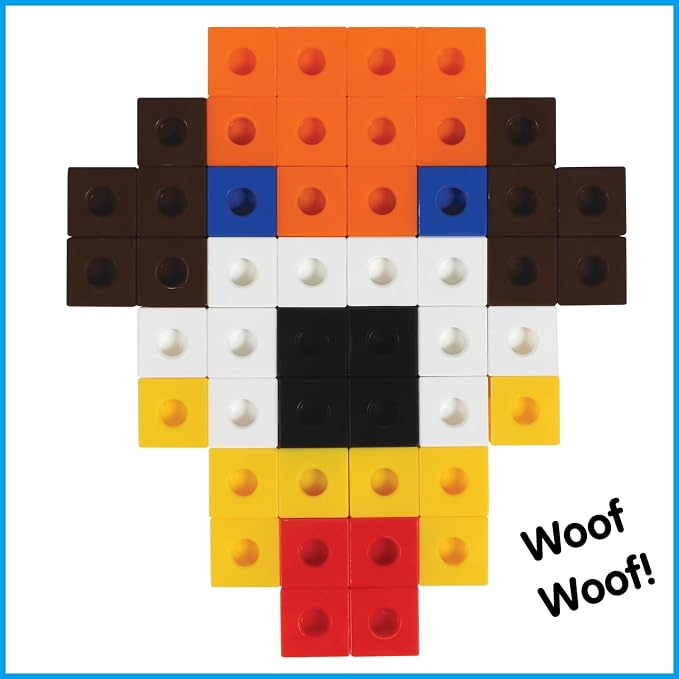 edxeducation Linking Cubes, Set of 100, Counting Cubes, Color Sorting Toys