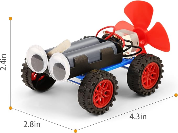 STEM Science Kits for Kids, 5 Set Wind Powered Car for Boy Toys Bulk Gifts | STEM Toys for ages 8-13, Robot Building Crafts Kit for Classroom Activities, Engineering Science Experiments Projects 9-12