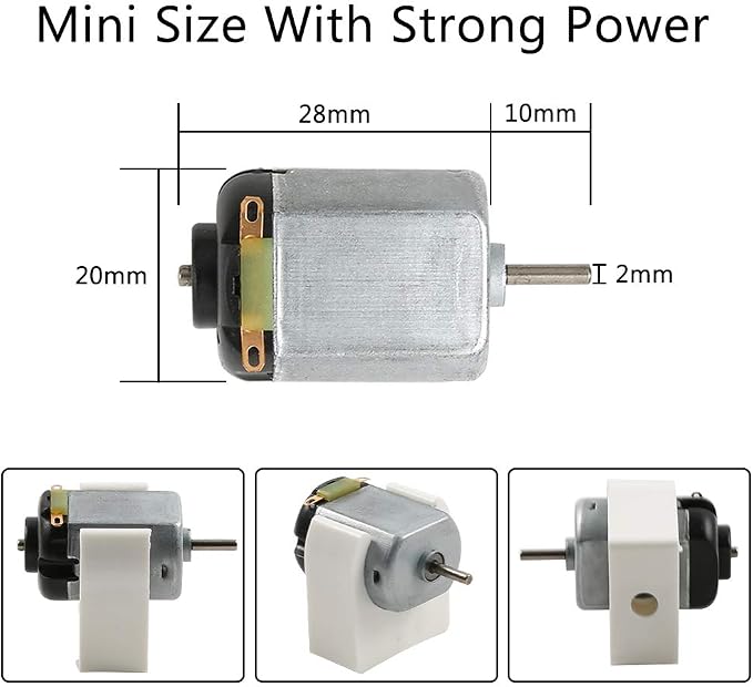 Sntieecr 6 Set DC Motors Kit, Mini Electric Motor 3V 15000RPM | with 66 PCS Plastic Gears, AA Battery Holder Case, Motor Bracket,Shaft Propeller, Rocker Switch for DIY Toys Science Project