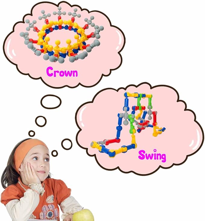 SHUNLAM Building Blocks for Kids, 170 Pcs STEM Toys for Boys and Girls, Safe and Creative Toy for Age 3+, Educational Activities (170 PCS)