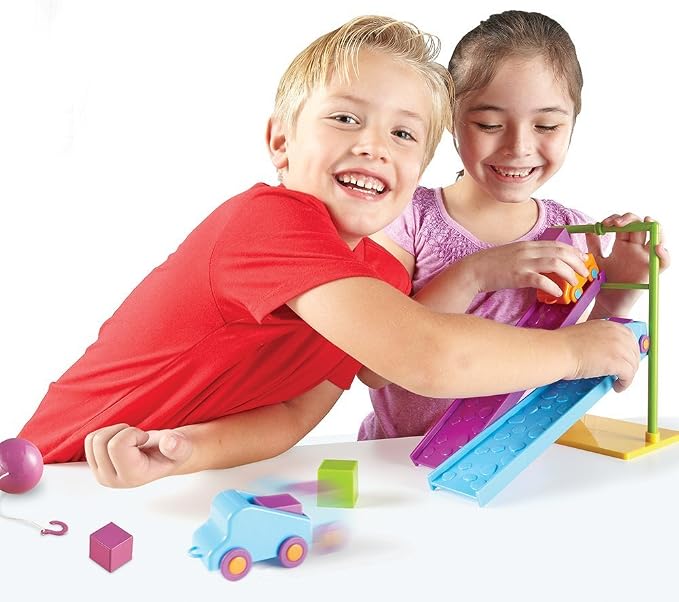 Learning Resources STEM Force and Motion Activity Set - Classroom STEM Toys for Kids, Kids Science Experiments, Science Engineering Kits, Physics Toys, Building Kits, Toy Engineering Set | Classroom STEM Toys, Kids Science Experiments, Science Engineer...