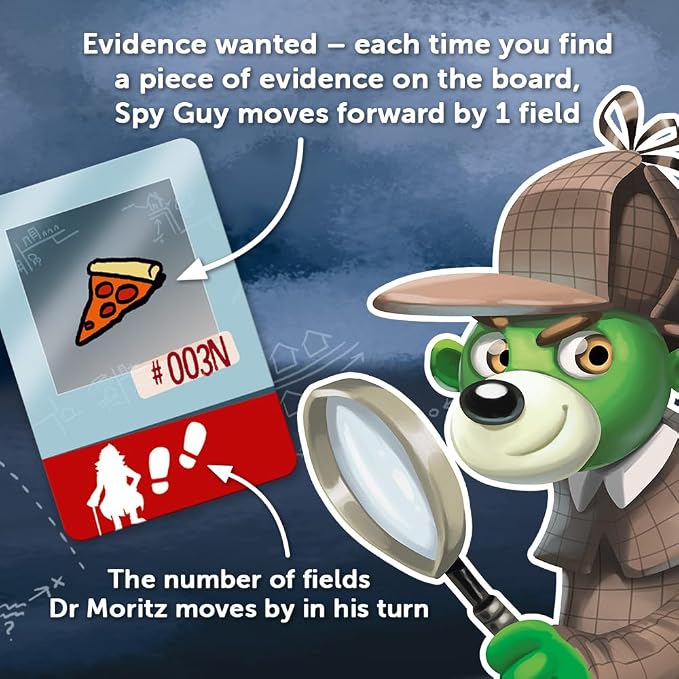Trefl Spy Guy - Cooperative Detective Game, 5+ | Observation-Based Board Game, Engaging Storyline and Challenges, Searching for Evidence and Catching Criminals