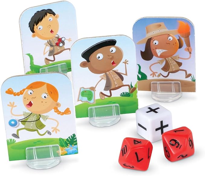 Learning Resources Math Island Addition & Subtraction Game - Math Manipulatives, Educational Board Toys, Classroom Flash Cards , Volcano Toy, STEM Kids, Gifts for Boys And Girls , Montessori