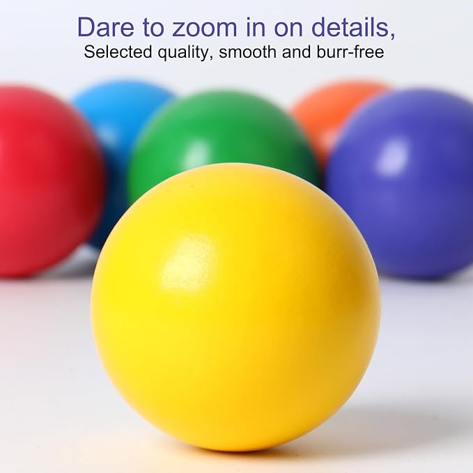 Wooden Rainbow Ball 12 Pcs Montessori Balls Toy 1.8 Inch Wooden Replacement Ball Educational Counting Toys Preschool Learning Material for Montessori