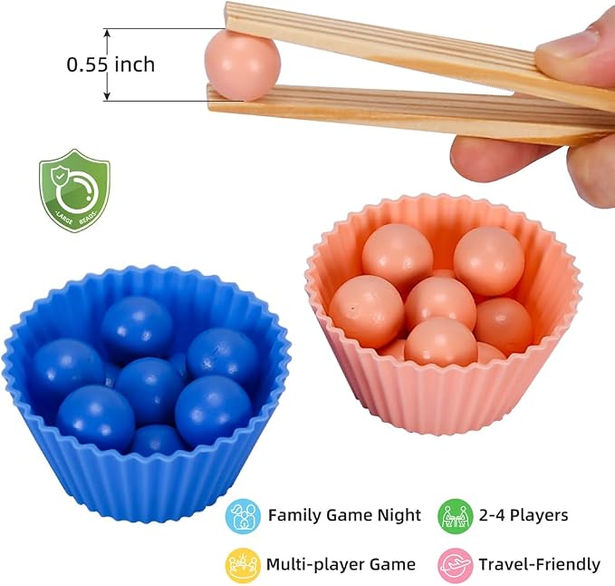 Offelec Fine Motor Games, Color Sorting Toys for Little Hands, Special Education Stacking Toy