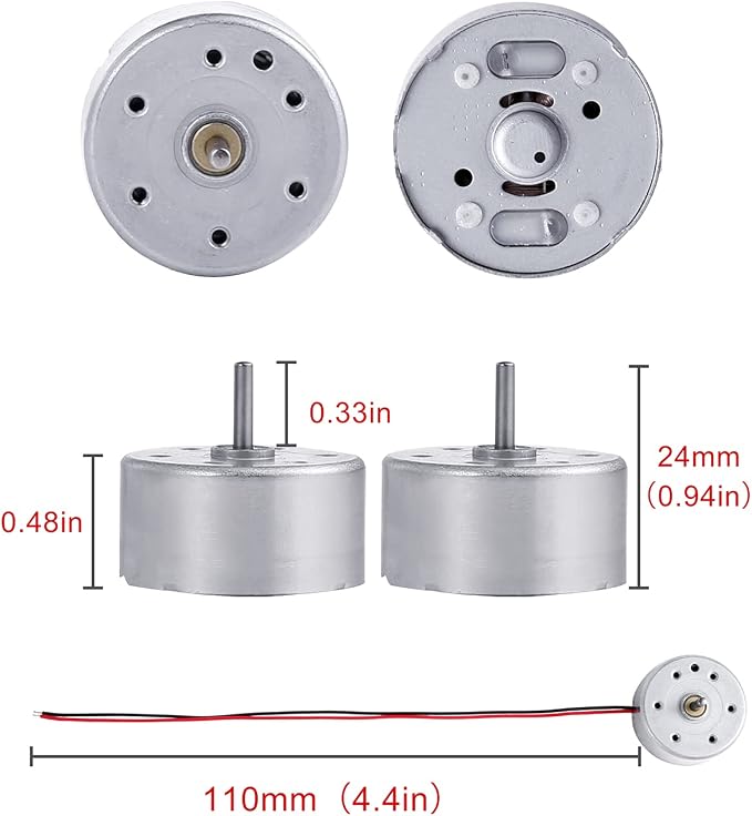 Sntieecr 6Set Mini Generator Motors 3V-12V DC Motor, Wind Turbine Generator | with Mini Fan Leaf and Plastic Motor Holder for DIY Educational Physics Experiment