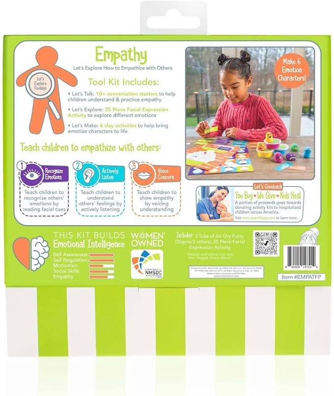 Open The Joy Empathy Builder Toolkit for Kids Ages 4+ Social Emotional Learning Toys, Emotional Intelligence Activities, Feelings Learning Kit, Therapy Tools for Children, Screen-Free Educational Gift