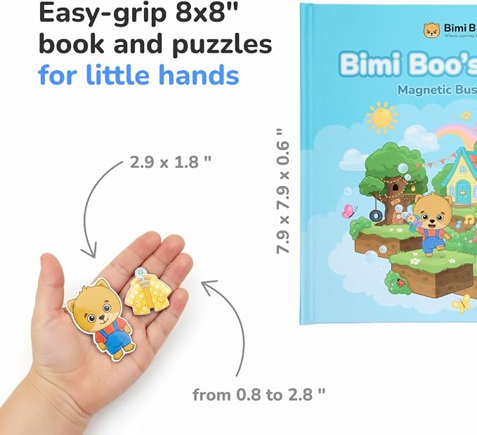 Busy Book for Toddlers 1-3 - Magnetic Pretend Play Activity Book, Montessori Interactive Storytelling Playset for Preschoolers