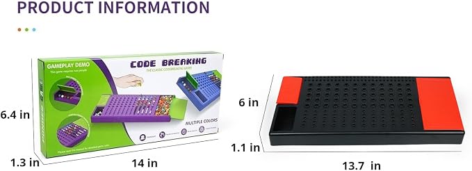 Code Breaking Board Game for 2 Players – Classic Codebreaker STEM Logic Puzzle Game, Brain Teaser Strategy Game for Boys & Girls Ages 8+, Family Game Night & Birthday Gift