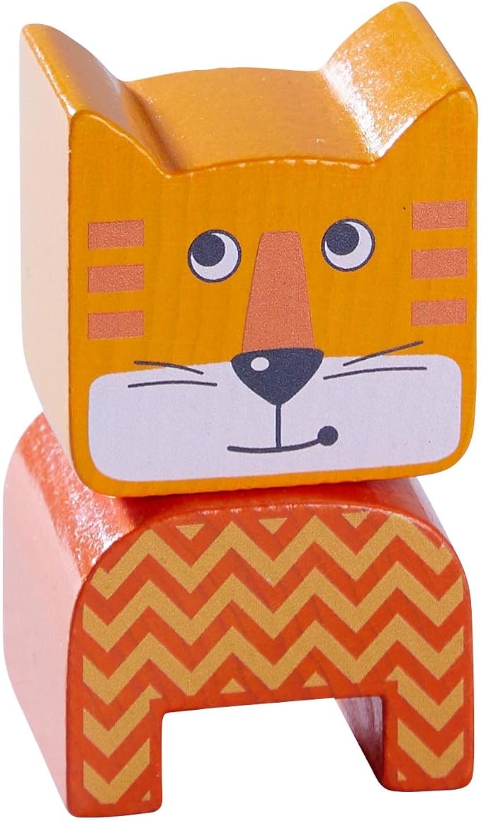 HABA Wooden Building Blocks Animal Parade - 25 Piece Wooden Toddler Toy Set for Ages 1-3 - Stacking Toys & Wood Blocks for Kids 2-4 Years, Made in Germany