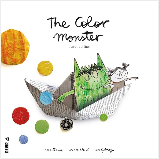 Devir - The Color Monster Travel Board Game, Cooperative Emotional Learning Game for Kids & Families, 2-5 Players, Ages 4+, Playtime 25, (English Version)
