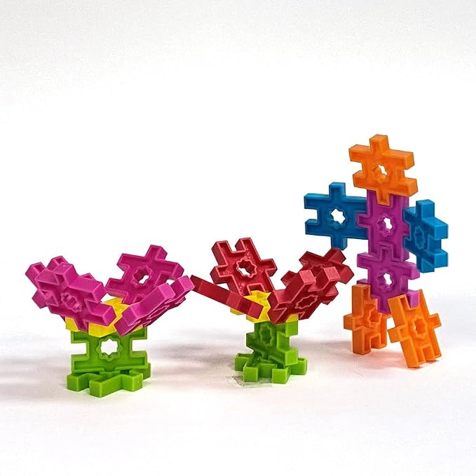 KADÜ DA Age 3+ Brights 28 Piece Kids Beginning Building Block Toy | Creative Mini STEM Sensory Construction Puzzle - Open Ended Play Gift Boys + Girls - Classroom Homeschool Manipulatives