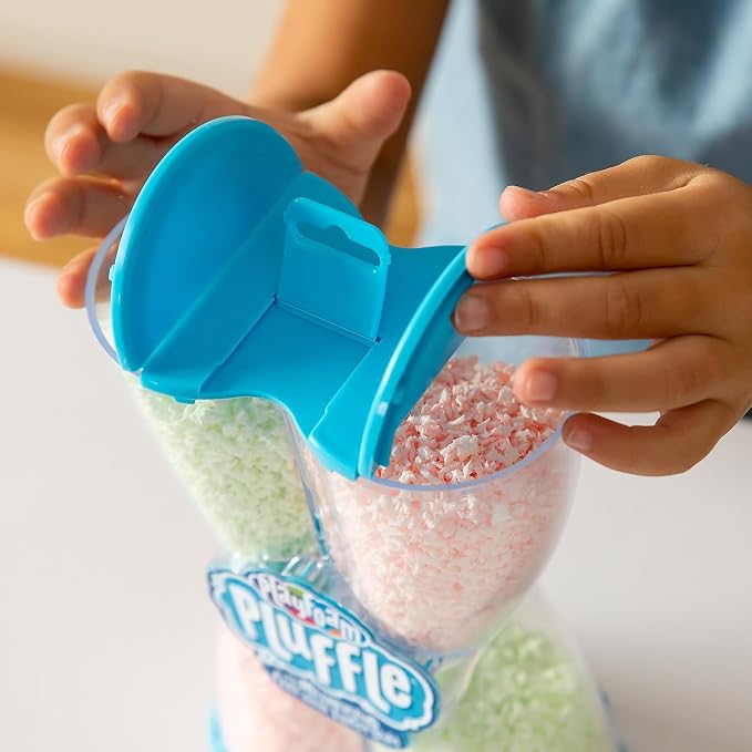 Educational Insights Pluffle Glow-in-the-Dark - Preschool Sensory Bin Filler, Tactile Sensory Toys for Toddlers 3-4, Mess Free Slime Alternative, Satisfying Foam Sand Bin Filler, Includes Two Colors