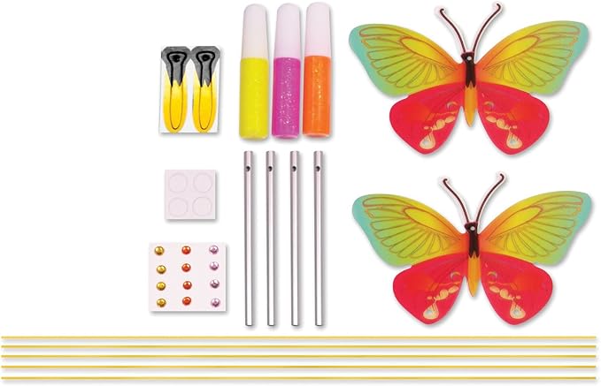 Creativity for Kids Butterfly Wind Chime Kit | Make & Display a Colorful DIY Wind Chime with Easy Crafting | Relaxing Screen-Free Creative Activity for Kids (Ages 6+)