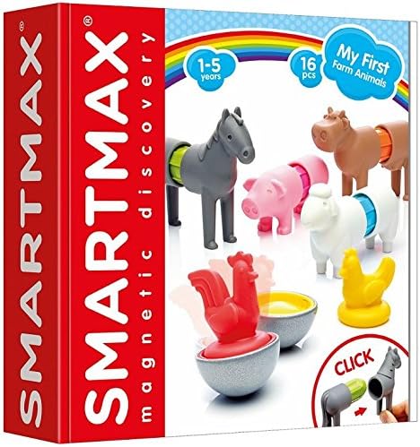 SmartMax My First Farm Animals Magnetic Building Set STEM Learning Toy Ages 1-5