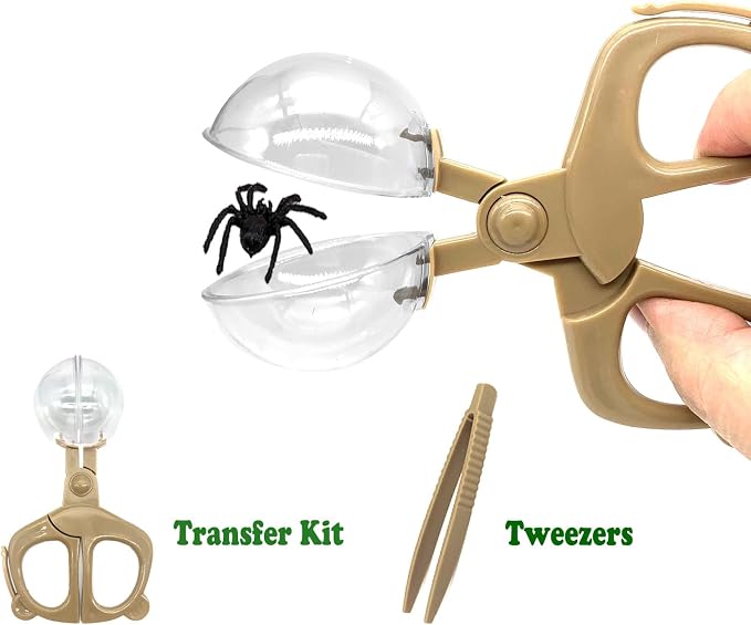 Bug Catcher Kit, Kids Bug Collection Kit, Outdoor Nature Explorer Kit, Science Educational Kit with Tweezers, Magnifying Glass, Bug Observation Container(Gold)