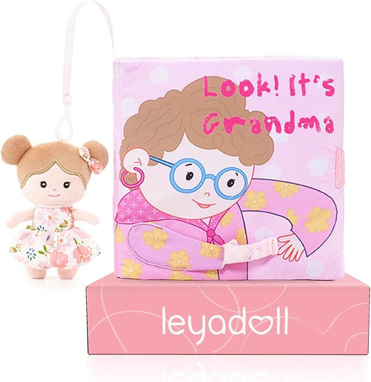 LeyaDoll Montessori Busy Book for Toddlers 1-3, 1 Year Old Girl Gifts | Toddler Airplane Travel Essentials, Crinkle Pages, Fine Motor Skills Toys, Keep Toddlers Busy, Pink Gift Box Included